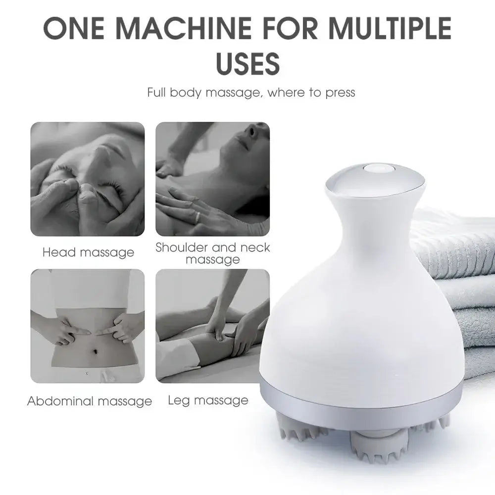 Electric Silicone Scalp Massager | USB Rechargeable