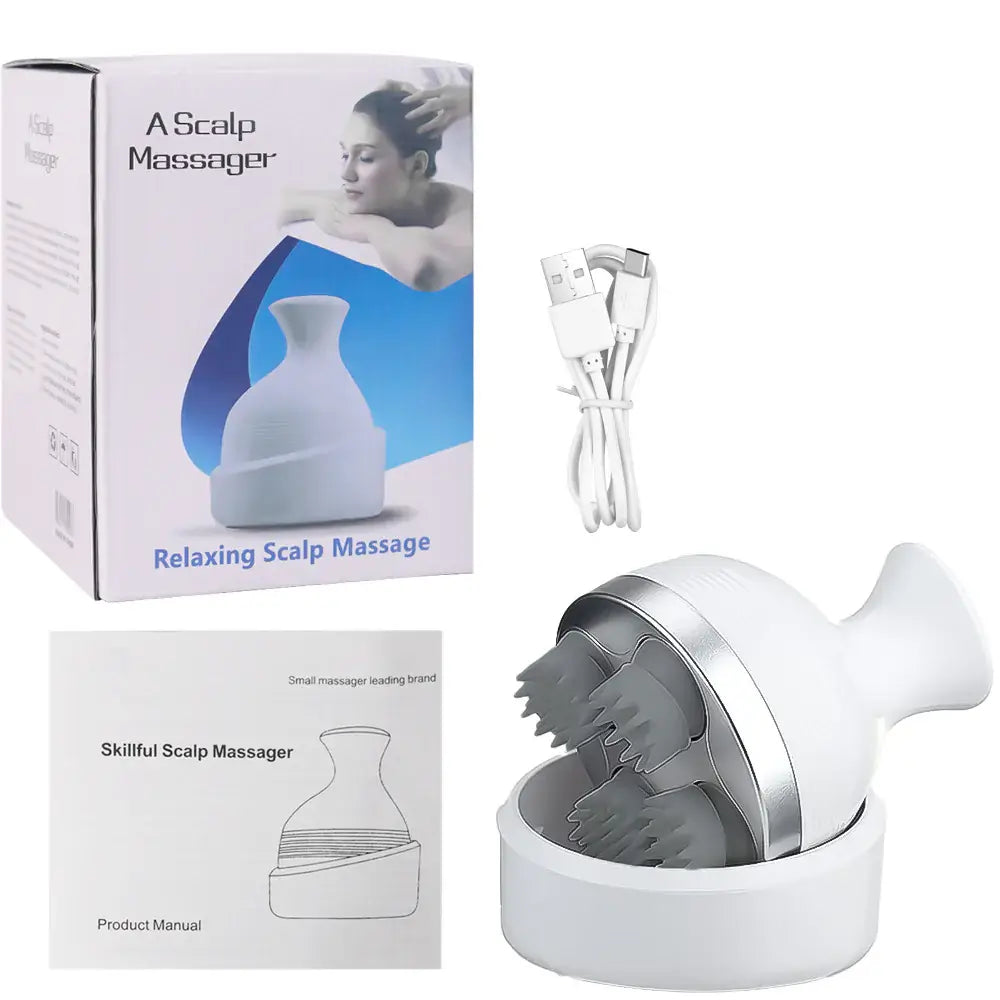 Electric Silicone Scalp Massager | USB Rechargeable