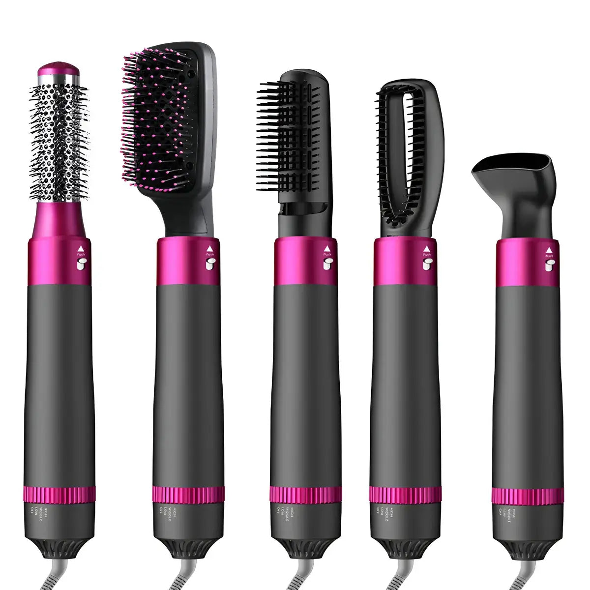 5-in-1 Hair Dryer Brush Hot Air Brush & Volumizer Styler Set Achieve Salon-Quality Hair at Home!