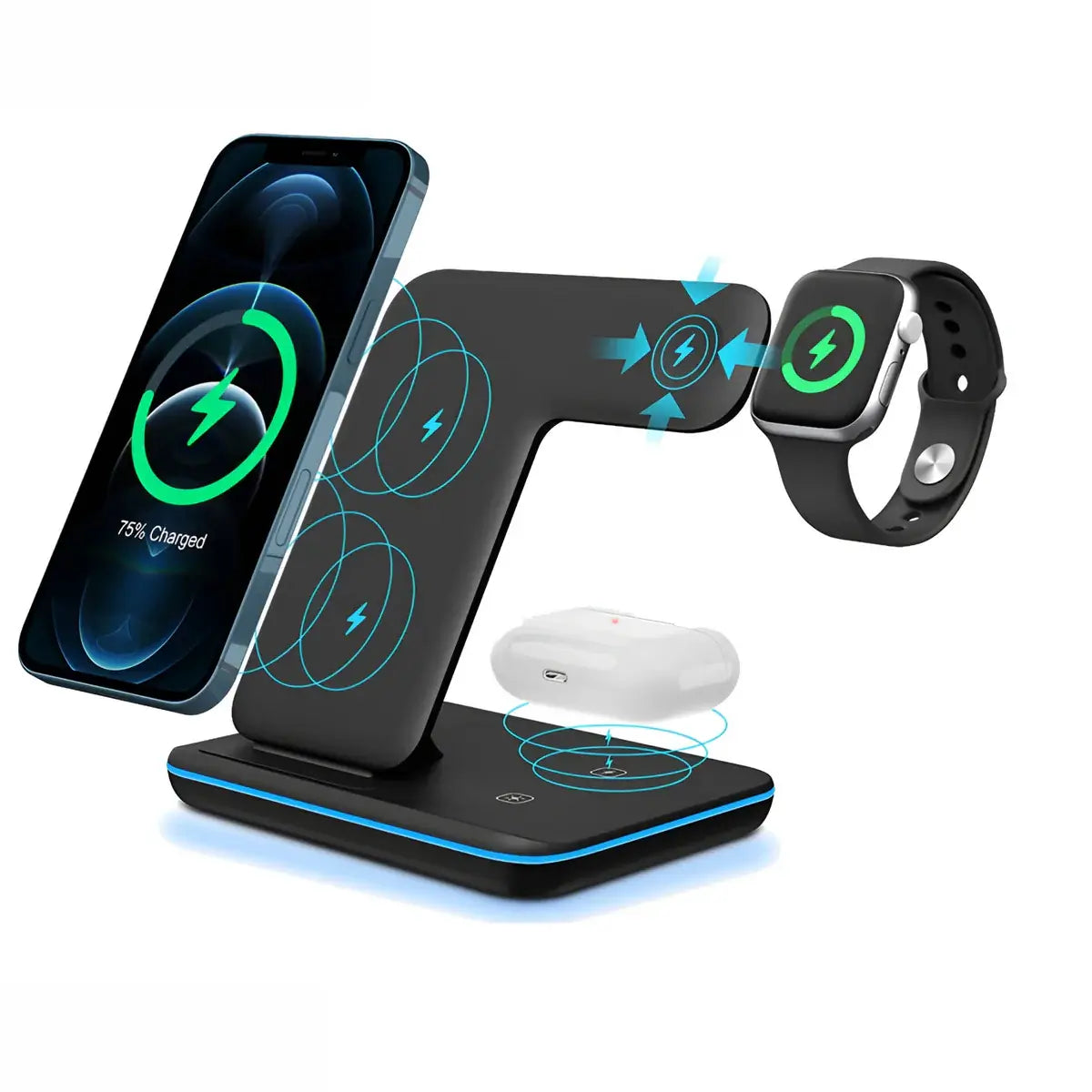 15W 3-in-1 Wireless Charger Stand