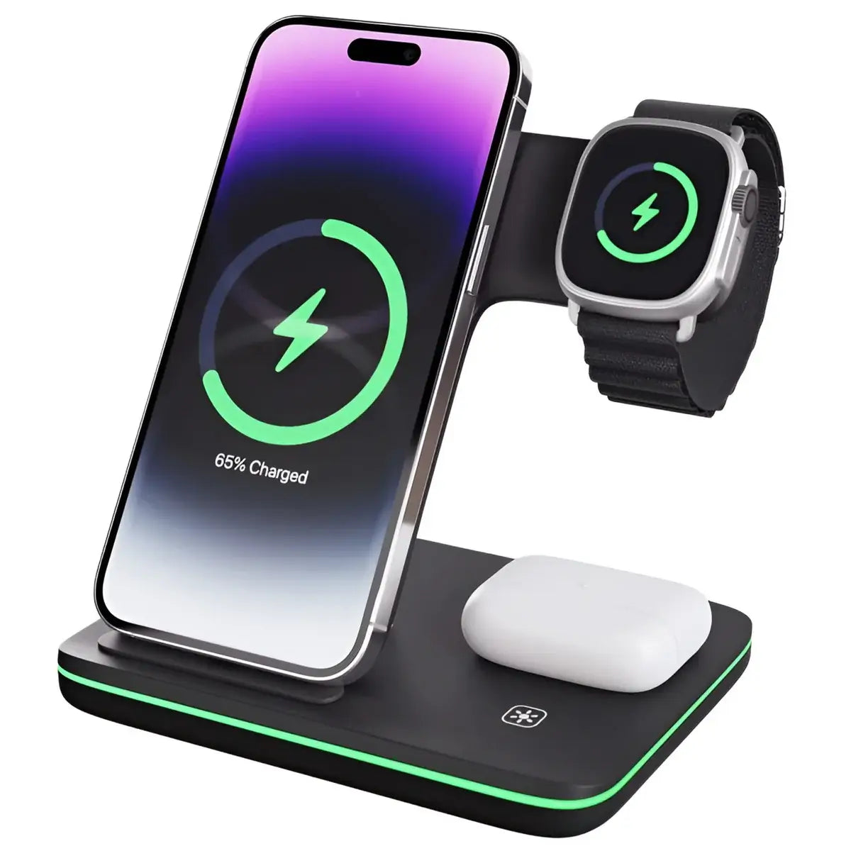 15W 3-in-1 Wireless Charger Stand