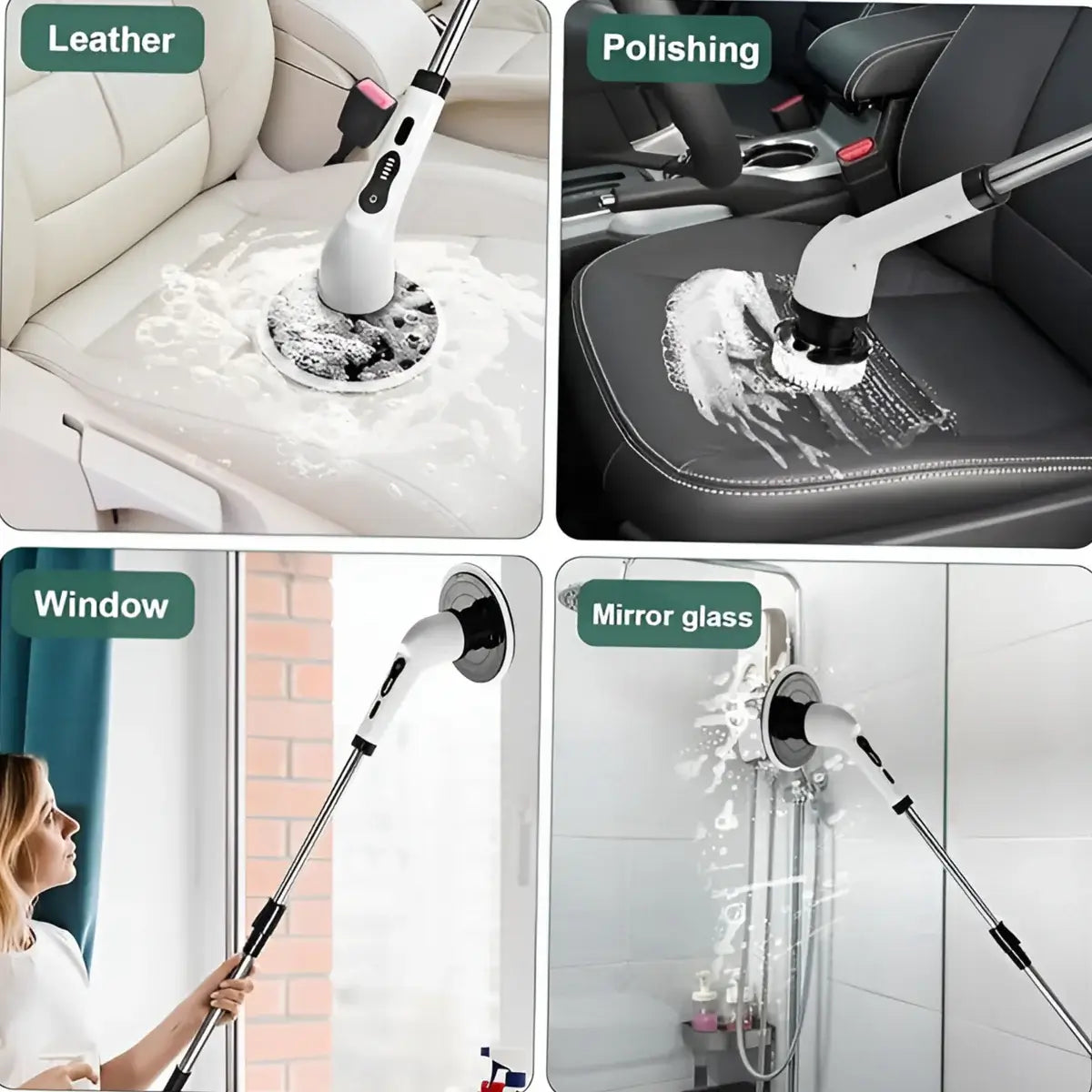 Powerful Electric Cleaning Brush with 8 Brush Heads