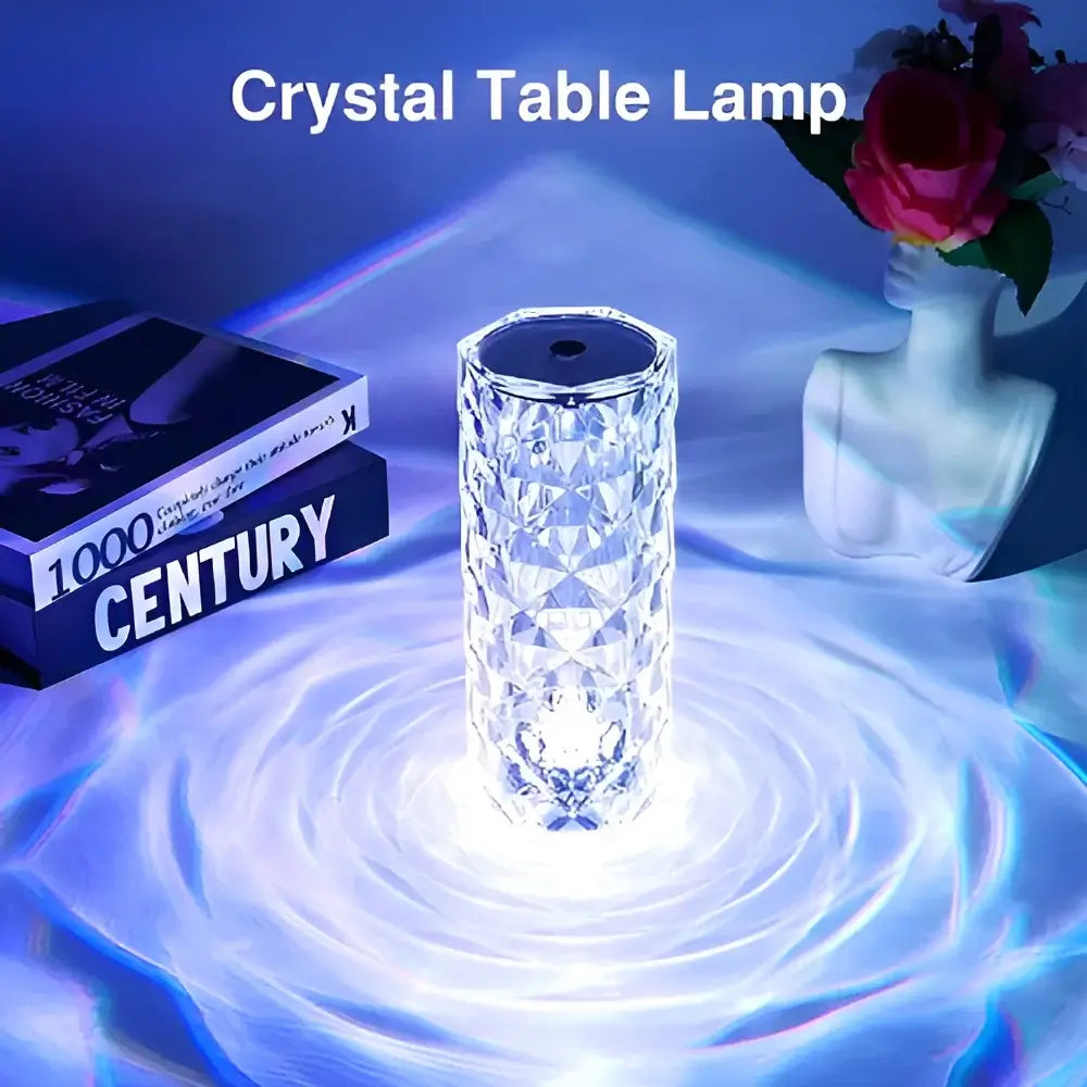 LED Crystal Table Lamp - RGB Color Changing Night Light