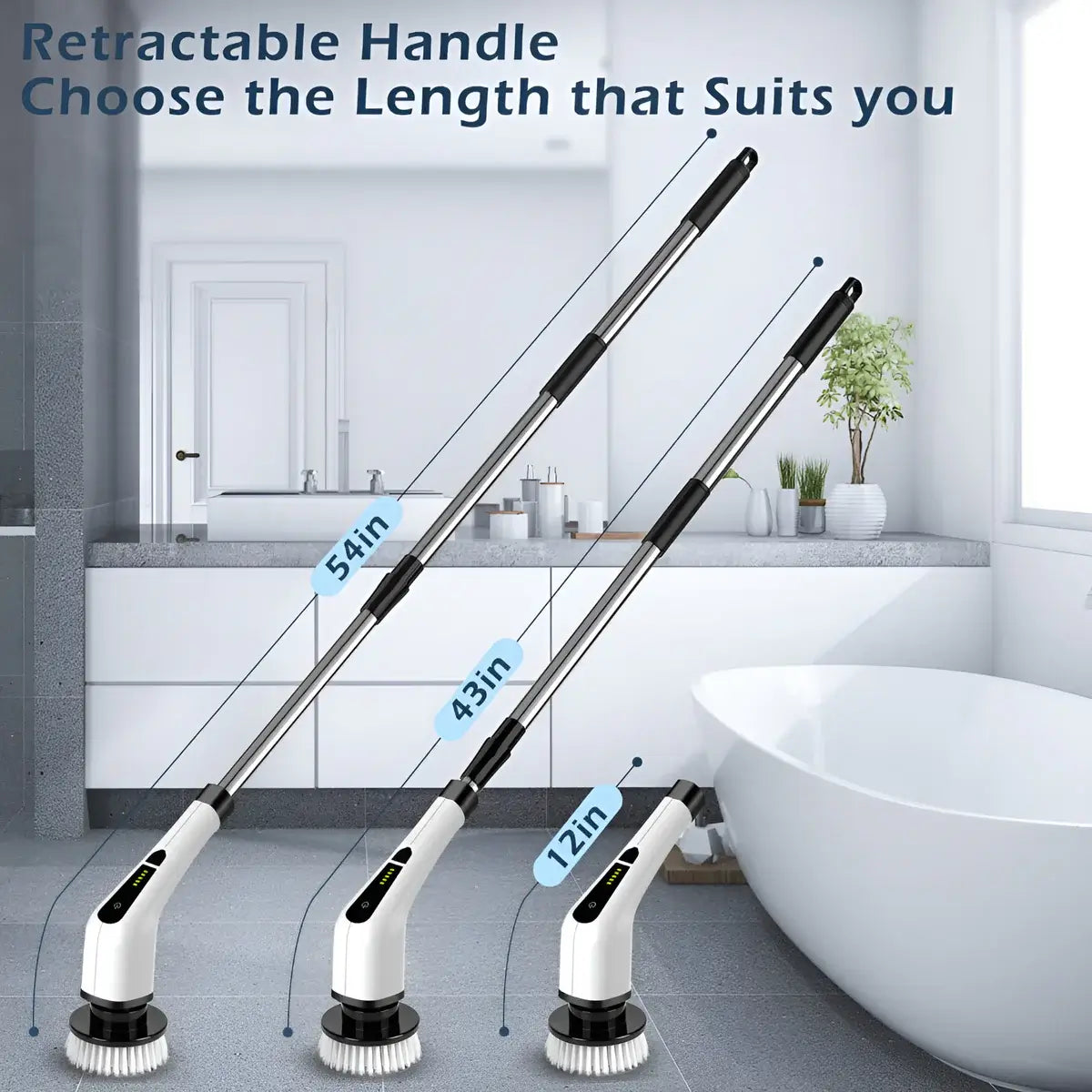 Powerful Electric Cleaning Brush with 8 Brush Heads