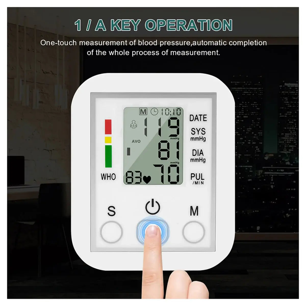 Portable Blood Pressure Monitor | Household Arm Band Sphygmomanometer